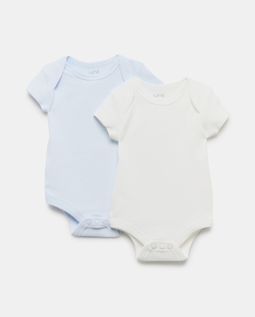 Imagen 0 de Pack 2 bodies de bebé manga corta cuello americano