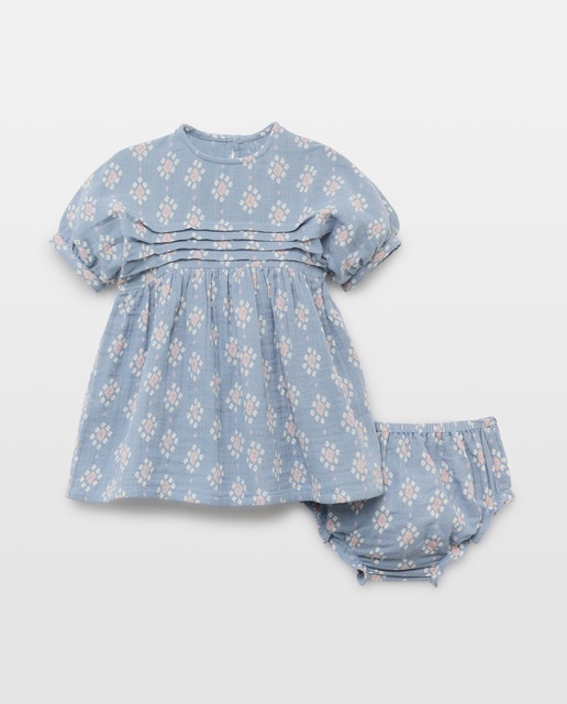 Imagen 0 de Vestido bebé niña de doble gasa estampado