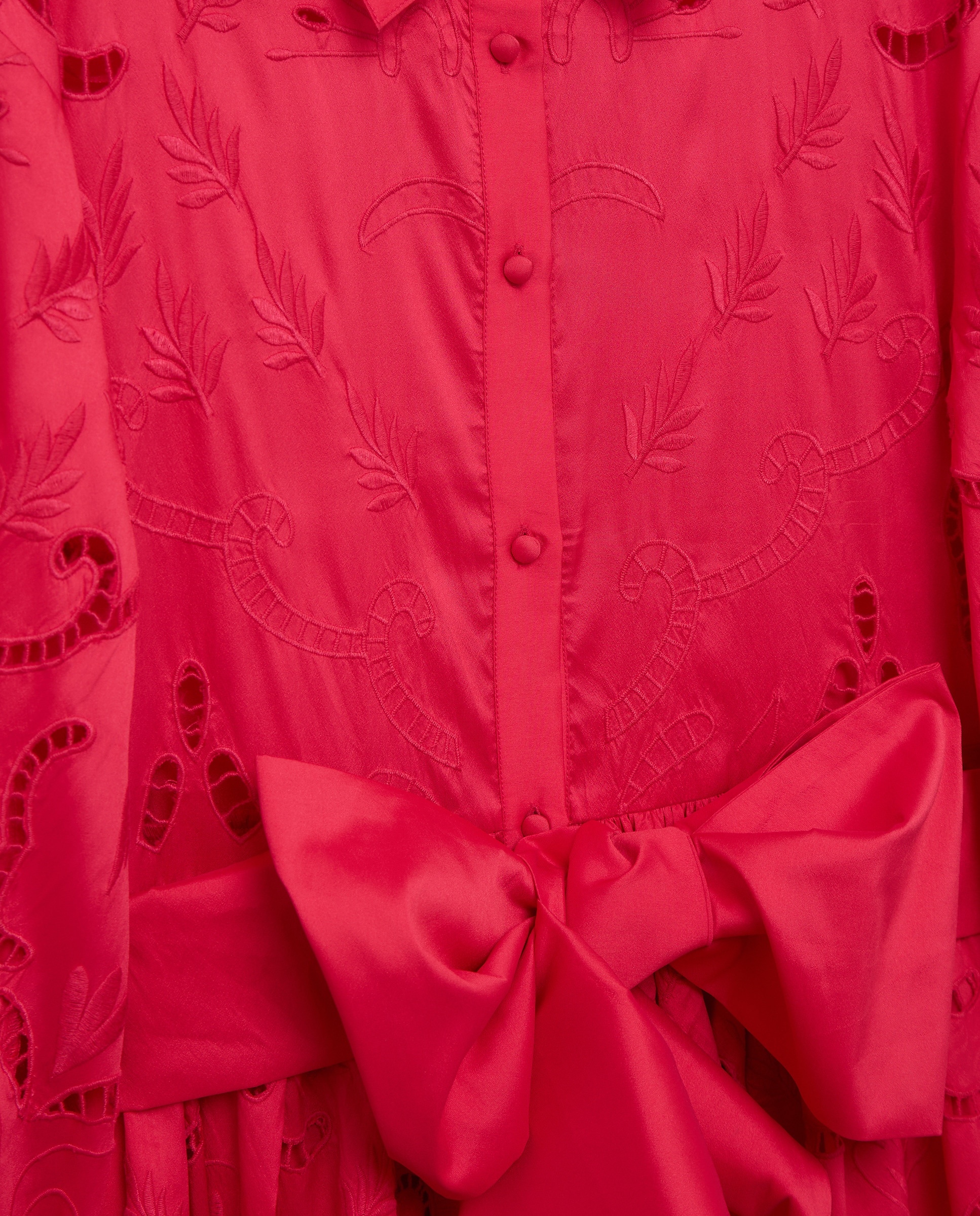 Vestido midi com volume 600 Vermelho-5