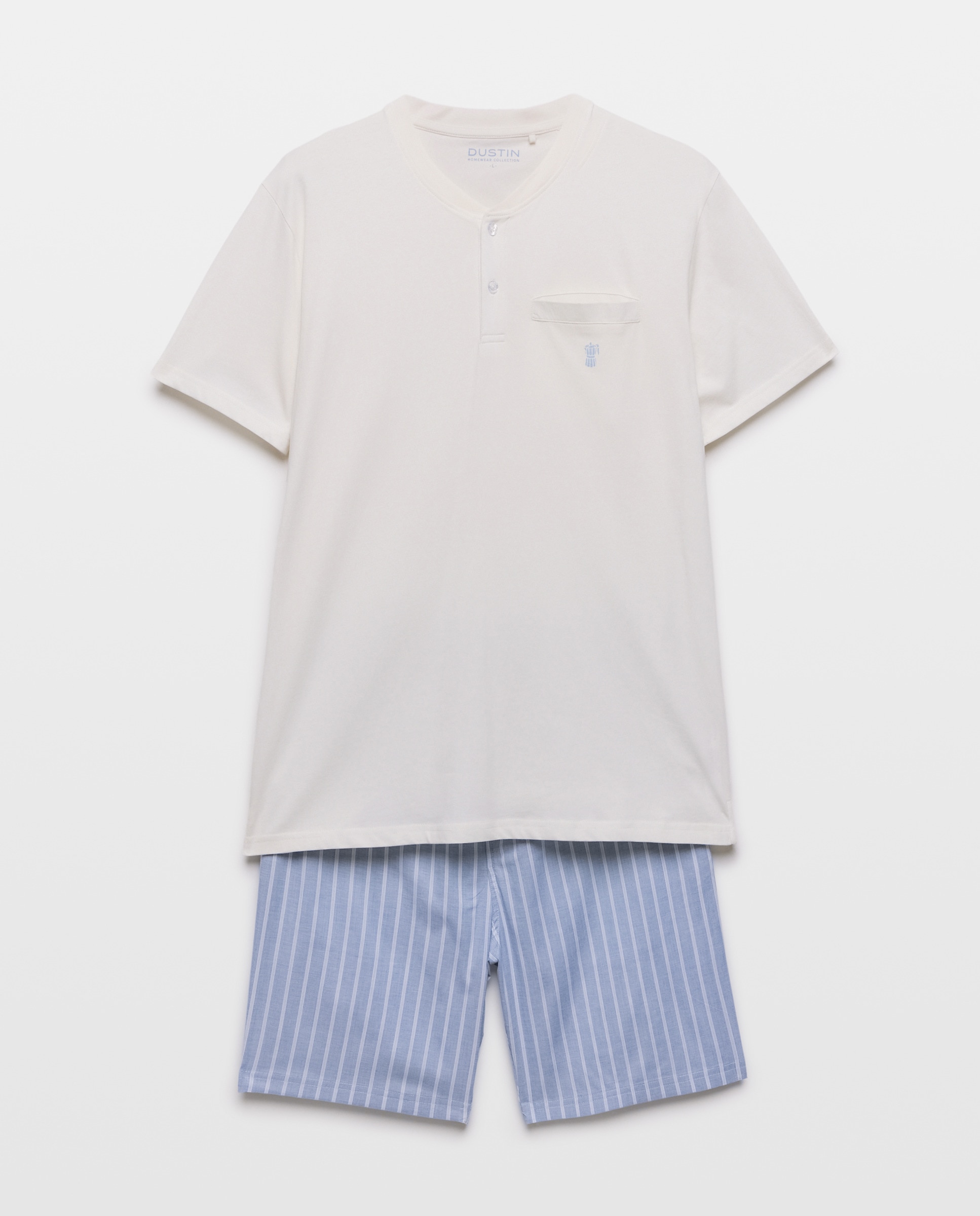 Pijama Misto Curto Azul-claro-3