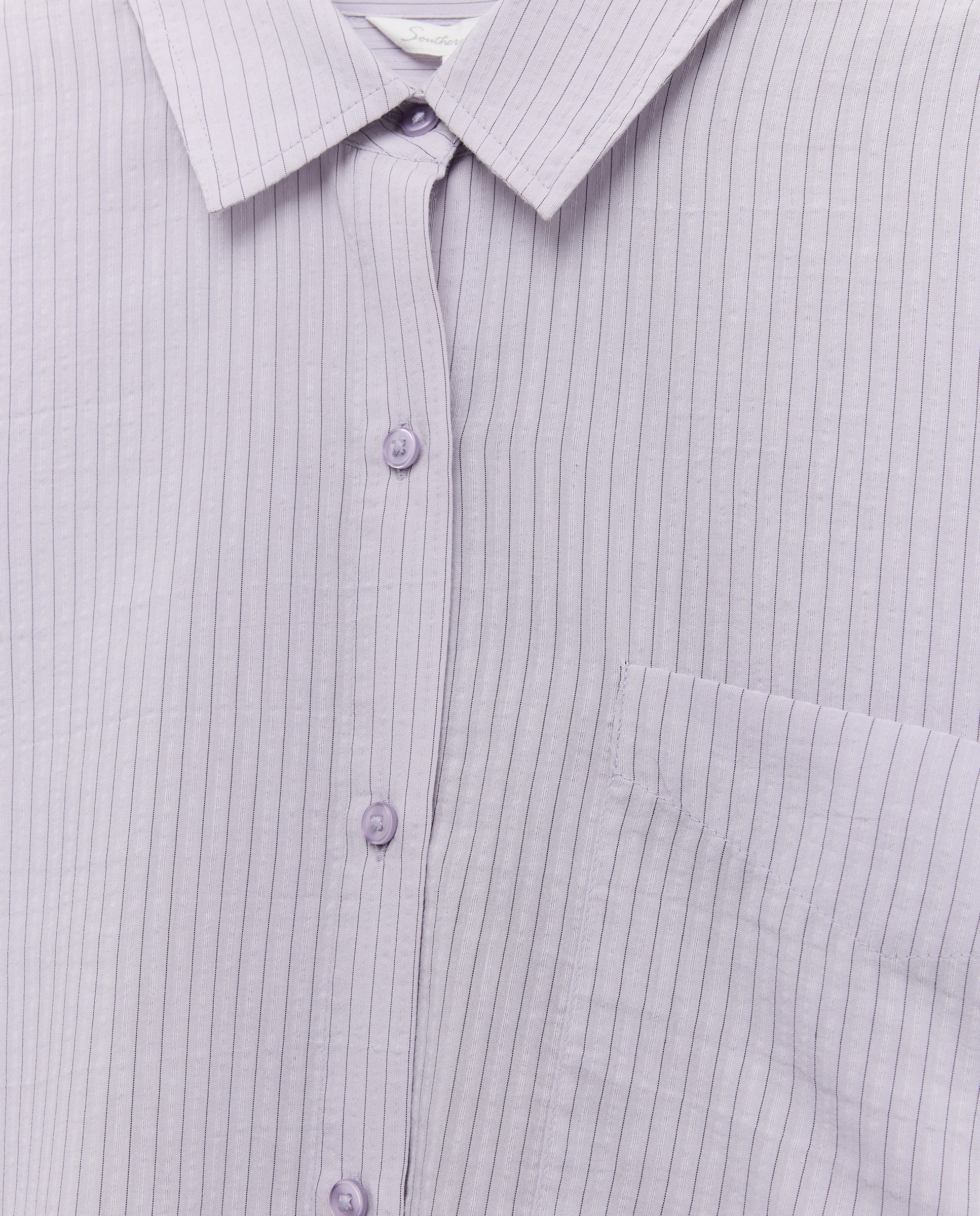 Camisa Oversize Lisa de Manga Comprida Roxo-5