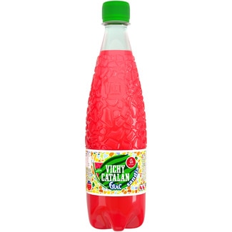 agua mineral natural con gas sabor sandía botella 50 cl - Vichy Catalan