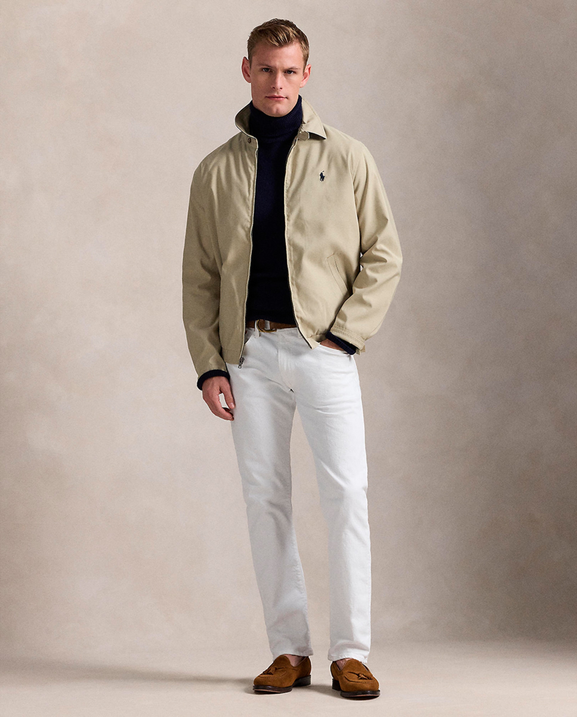 Chaqueta de hombre con doble fuelle en microfibra - Polo Ralph Lauren - Beige Beige-9