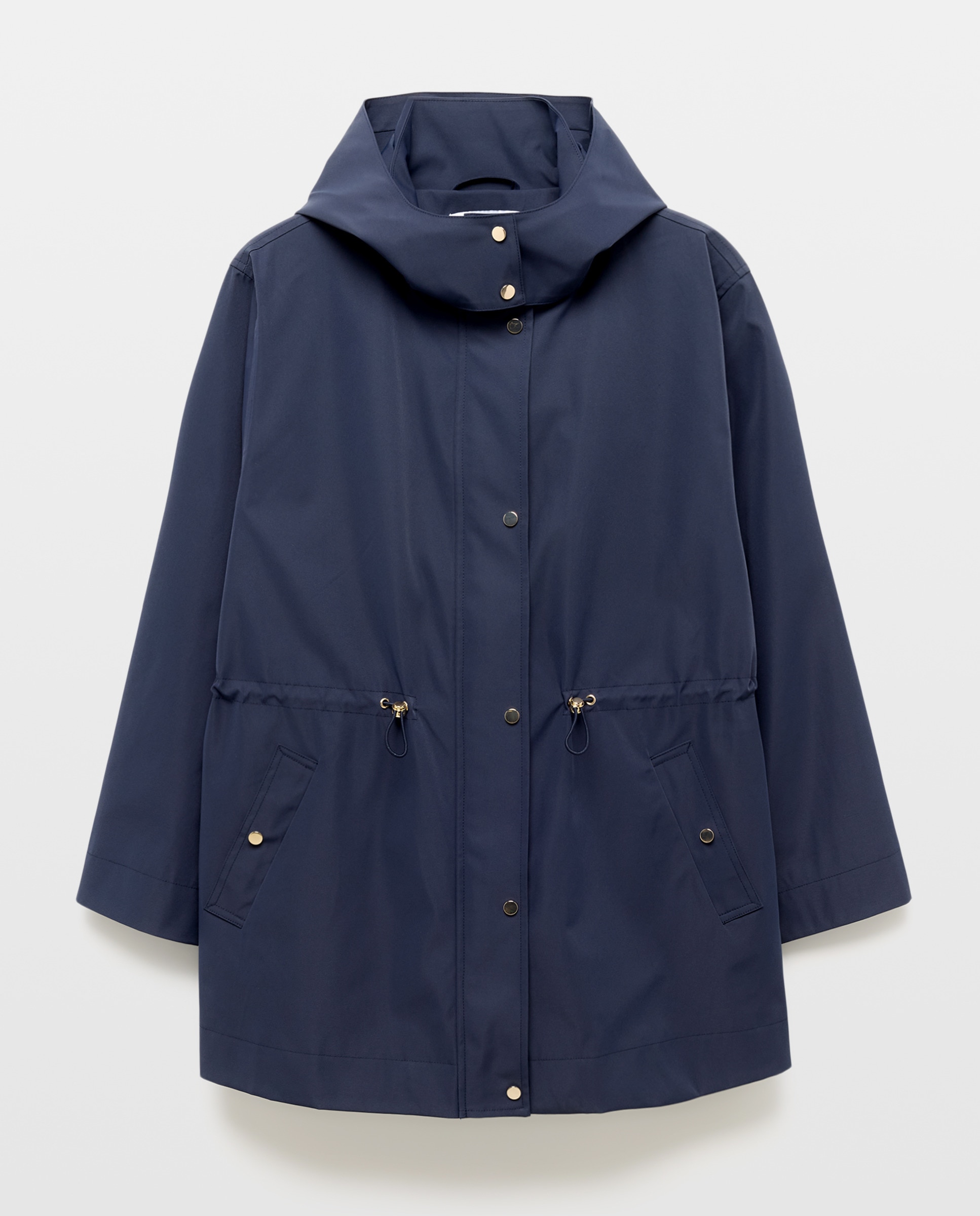 Parka Estilo Náutica com Capuz Azul-marinho-6