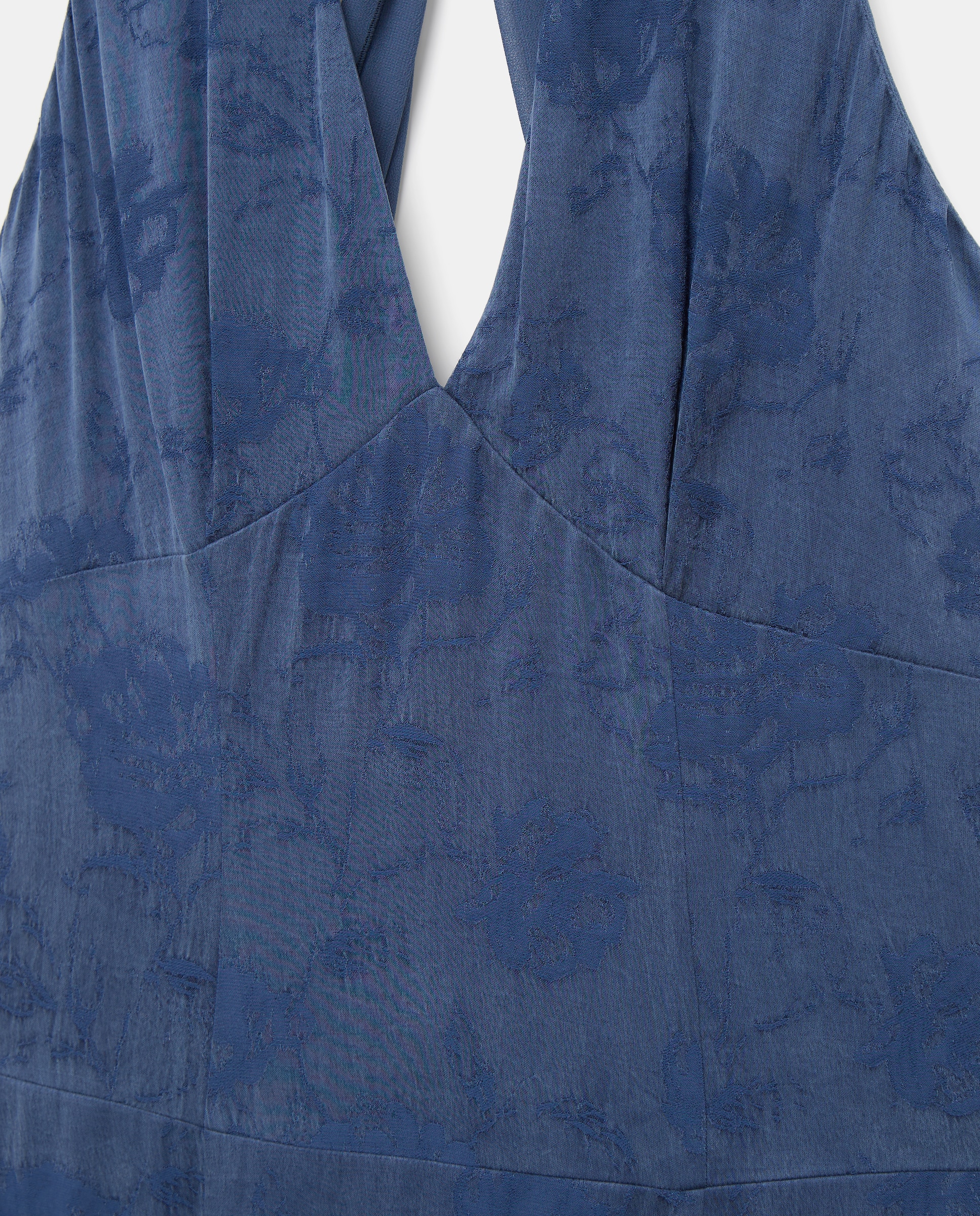 Vestido Comprido Jacquard 471 Índigo-6