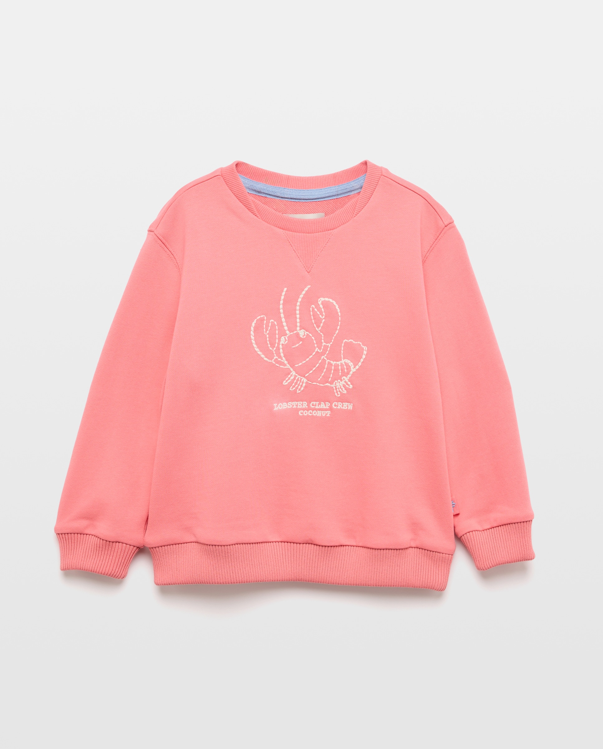 Sweatshirt com Gola Redonda 630 Coral-4