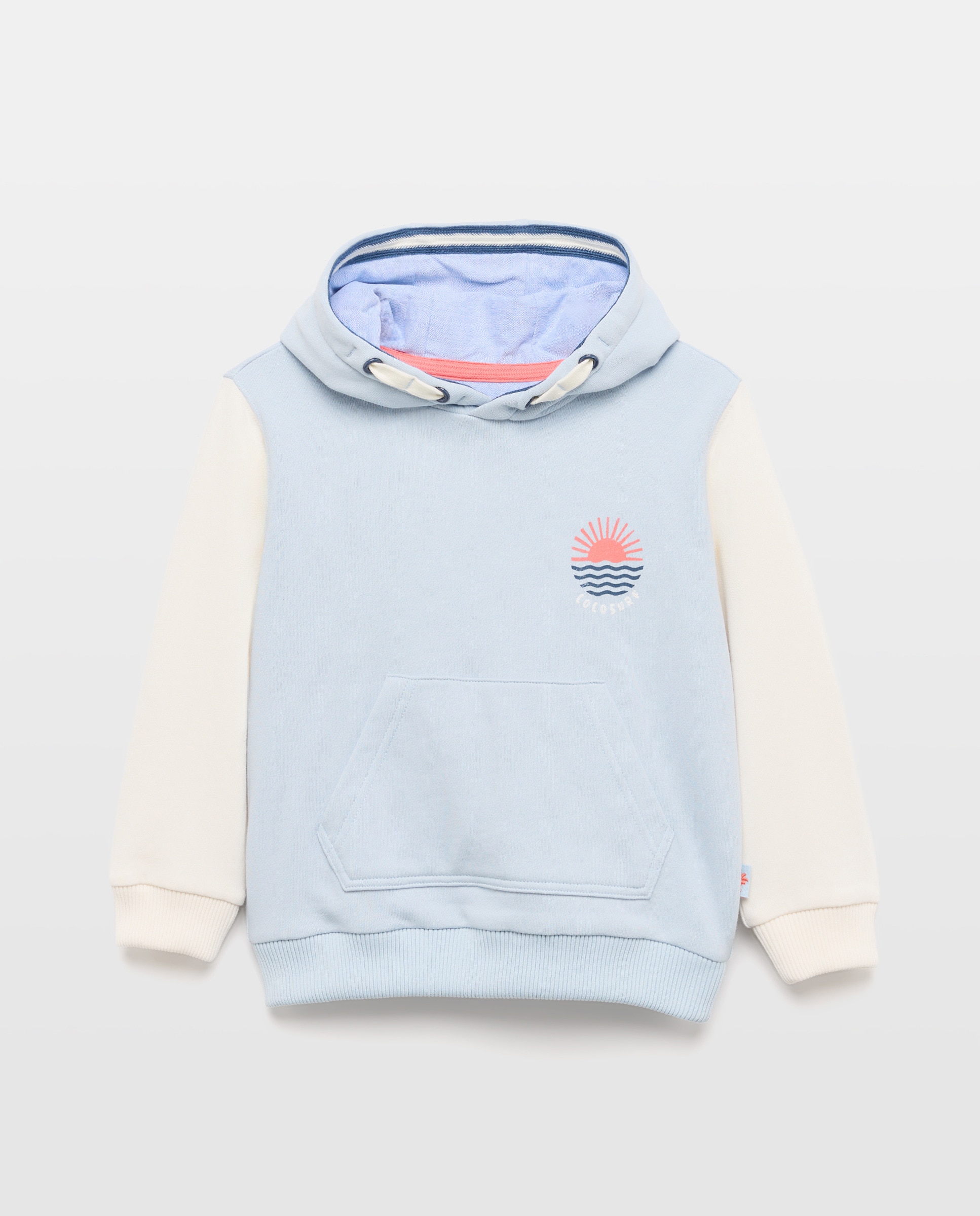 Sweatshirt com Capuz Waffle e Cortes Bicolor Multicolor-4