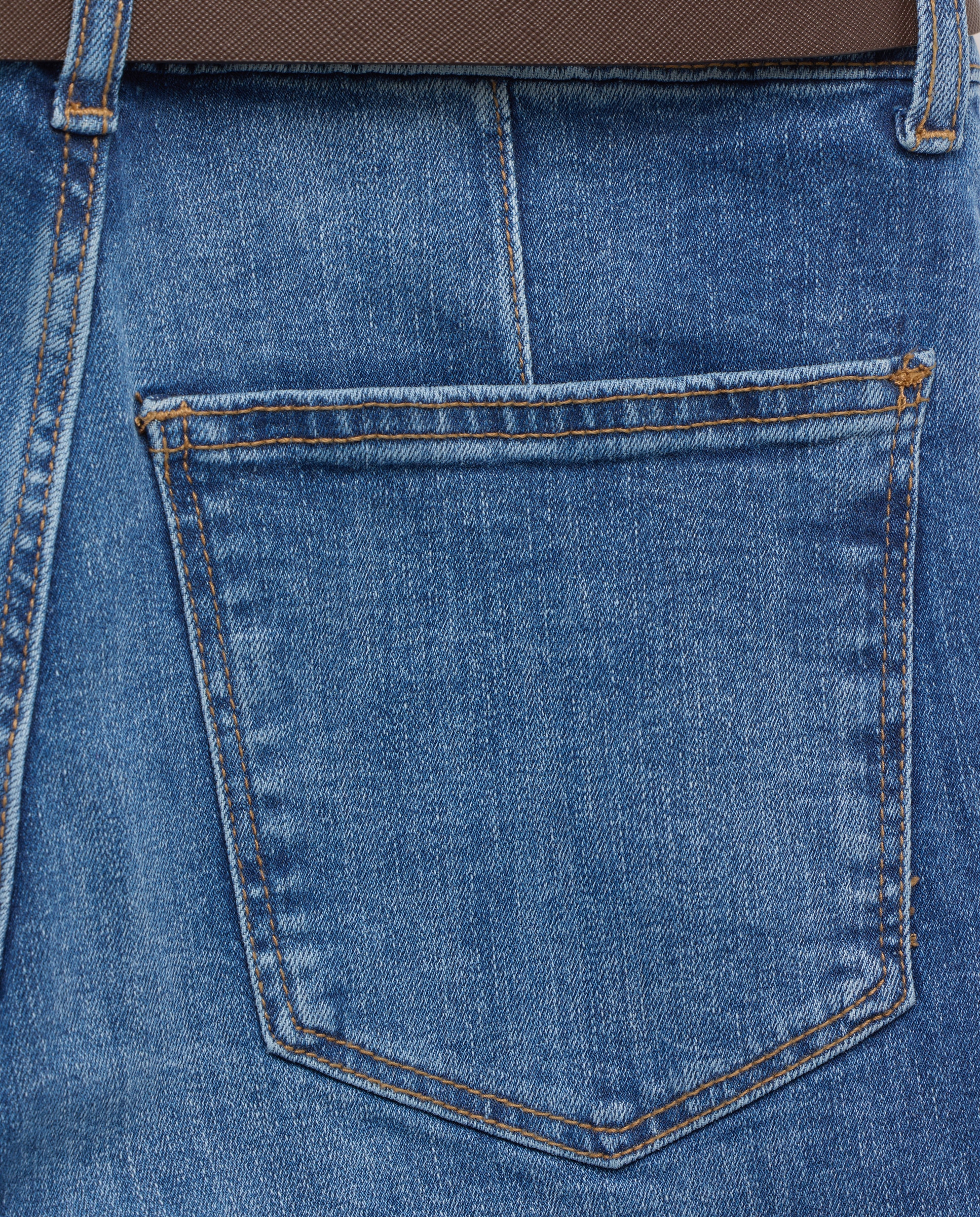 Jeans Wideleg com Cinto Azul-5