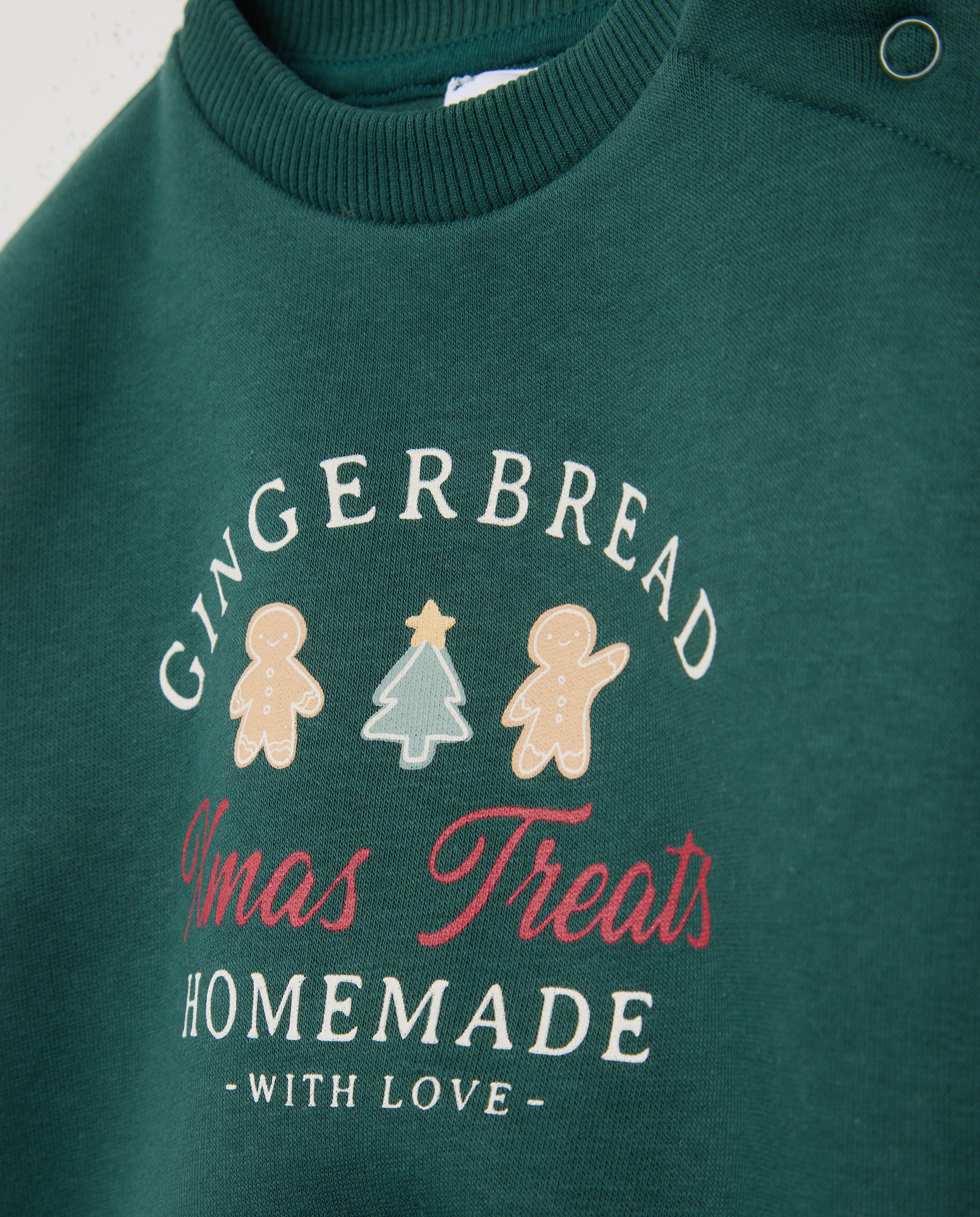 Sudadera de bebé Navidad Verde-3