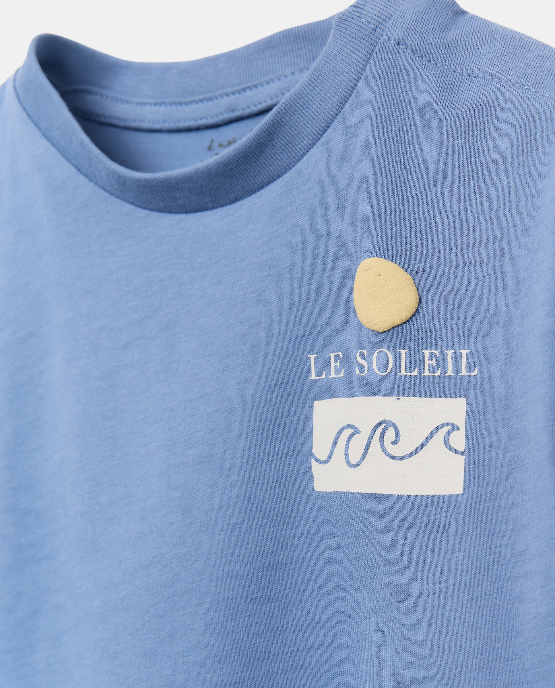 Camiseta de bebé manga corta solidaria 430 Azul oscuro-3