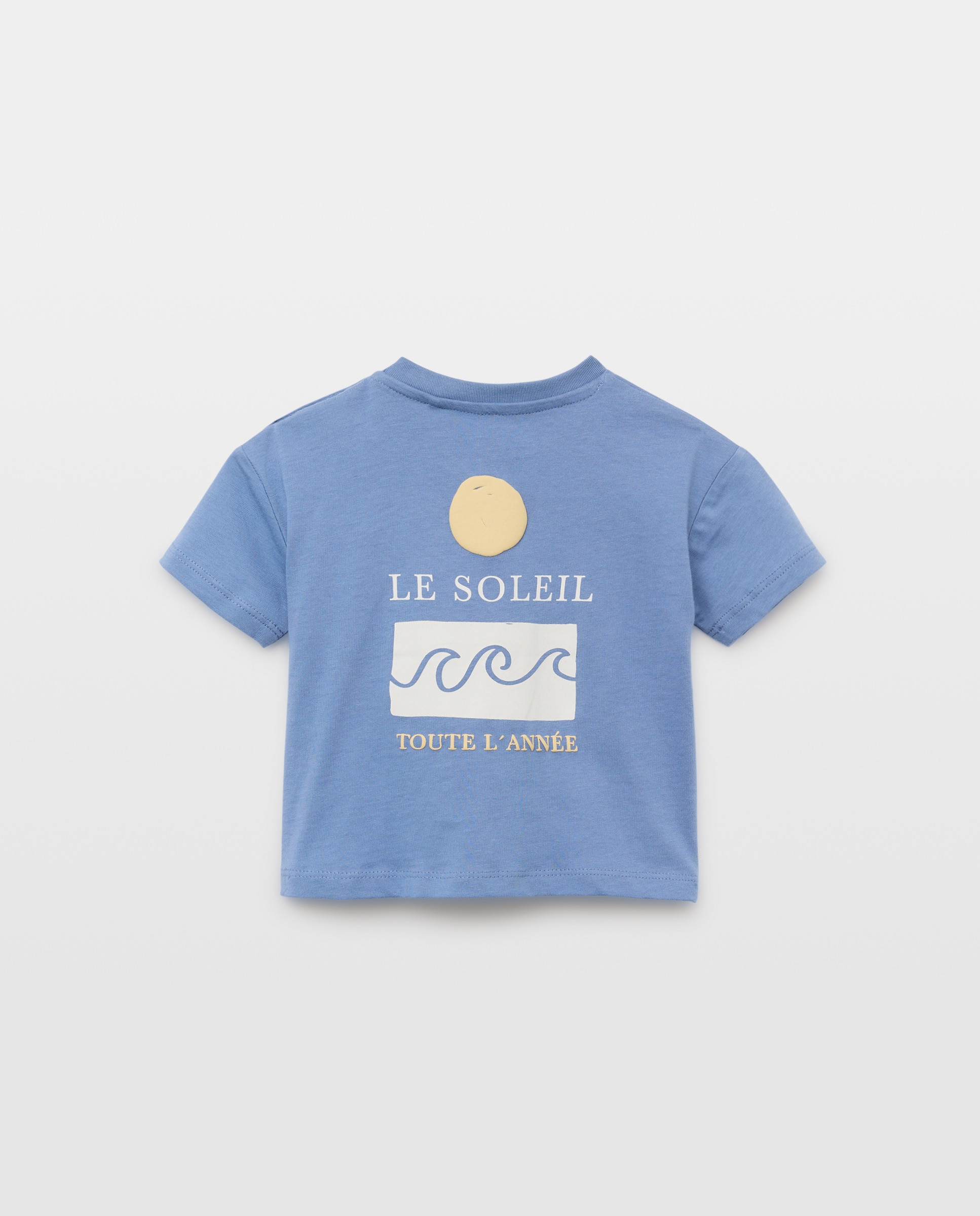 Camiseta de bebé manga corta solidaria 430 Azul oscuro-2