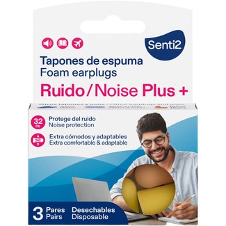tapones auditivos de espuma protegen del ruido blister 3 pares - Senti2