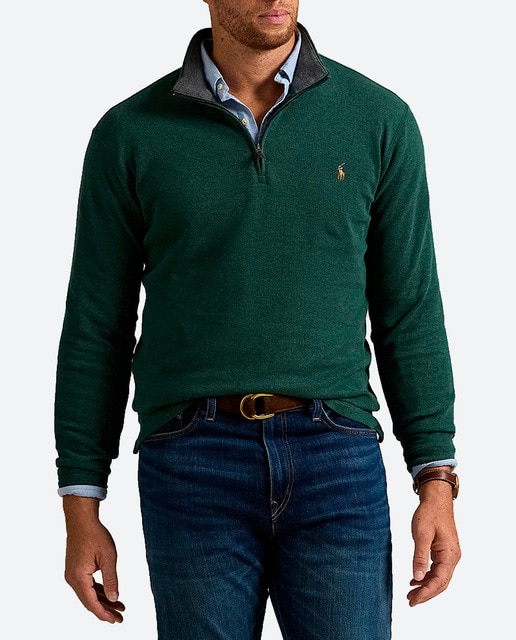 Imagen 0 de Jersey de hombre de algodón de cuello alto tallas grandes