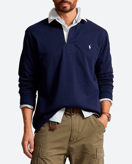 Imagen 0 de Polo de rugby de hombre liso Classic fit tallas grandes