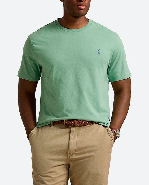 Imagen 0 de Camiseta de hombre de algodón con caballo bordado tallas grandes