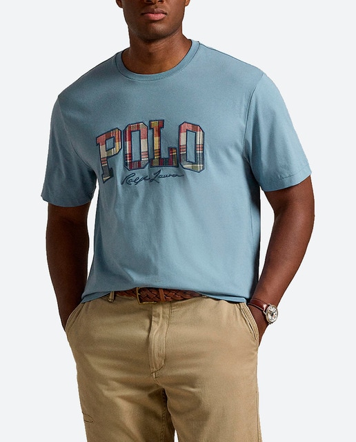 Imagen 0 de Camiseta de hombre de algodón con logo Polo tallas grandes