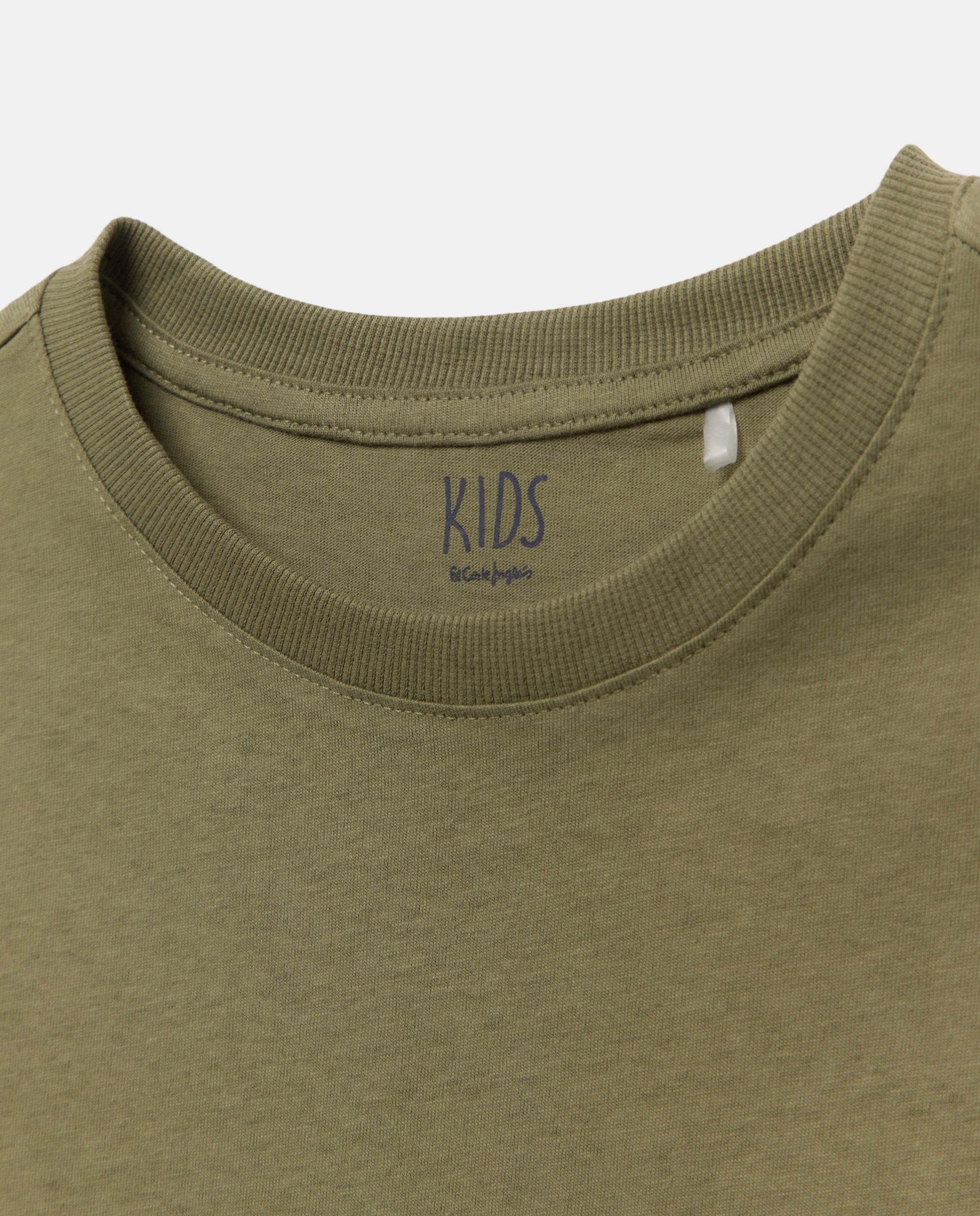 T-shirt de Manga Curta Lisa Kids El Corte Inglés 520 Caqui-5