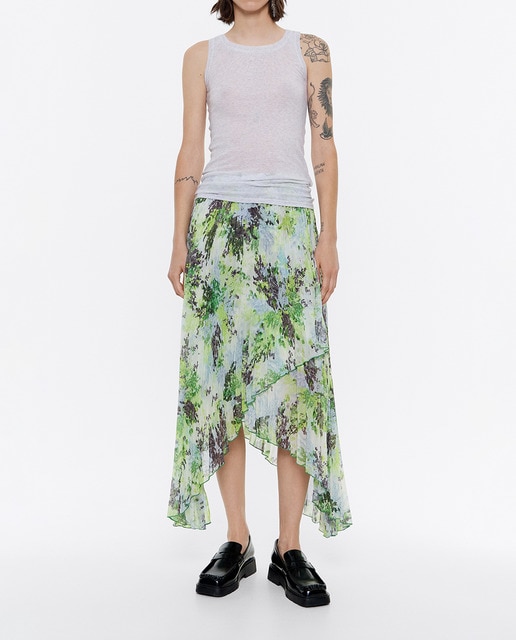 Imagen 0 de Falda de mujer plisada con print Mimosa.