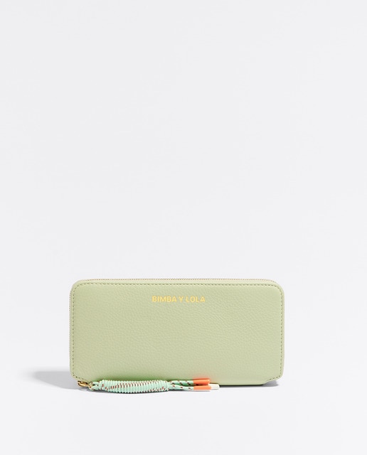 Imagen 0 de Billetera de piel con cierre de cremallera