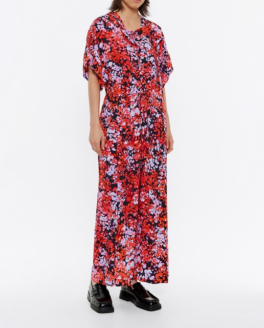 Imagen 0 de Mono de mujer largo de viscosa con print Leomimosa.