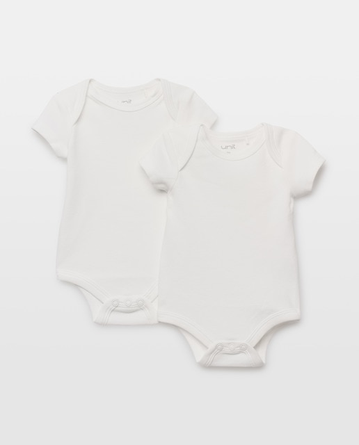 Imagen 0 de Pack 2 bodies de bebé manga corta cuello americano