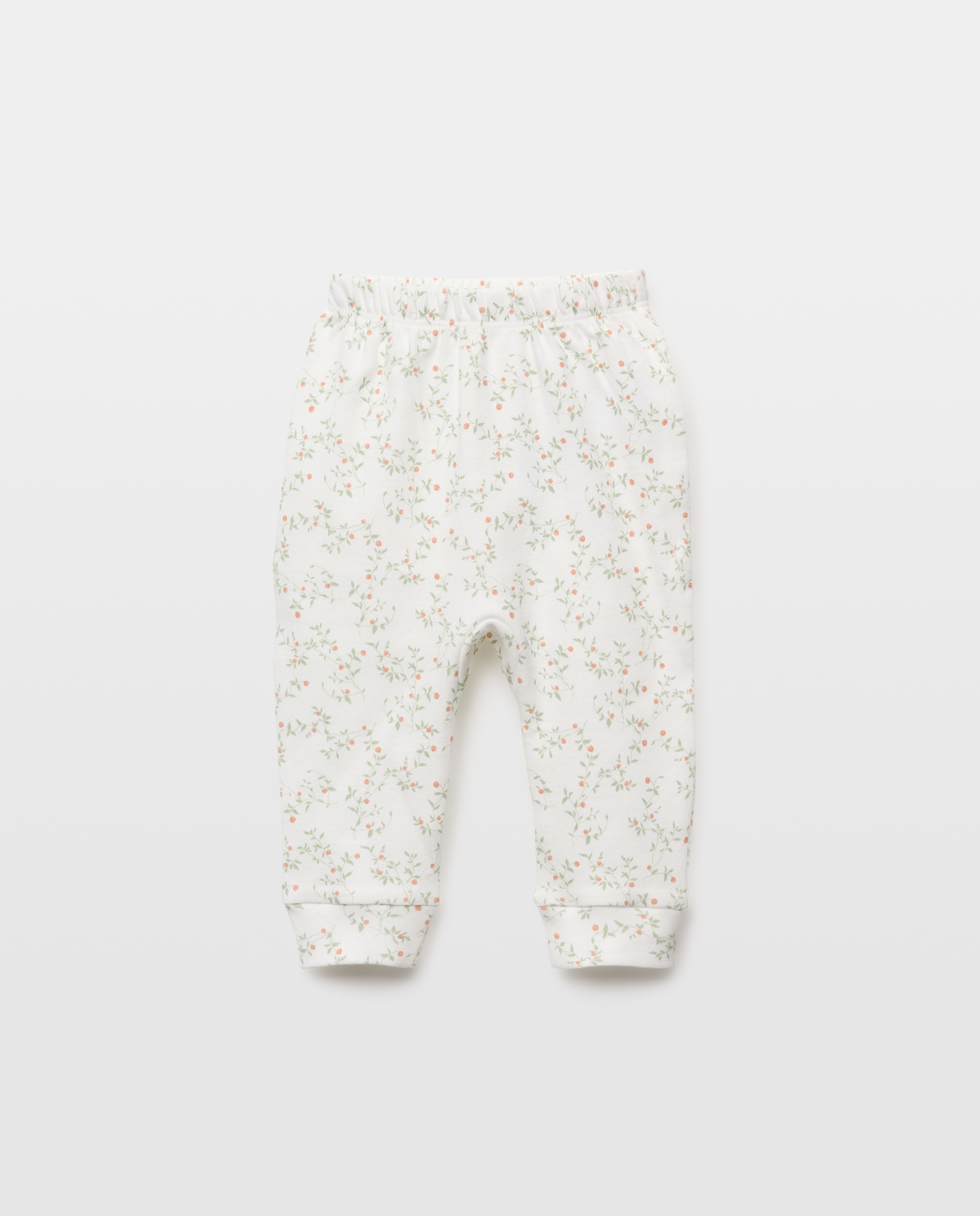 Pijama de bebé 2 piezas cuello schiffly Blanco roto-3
