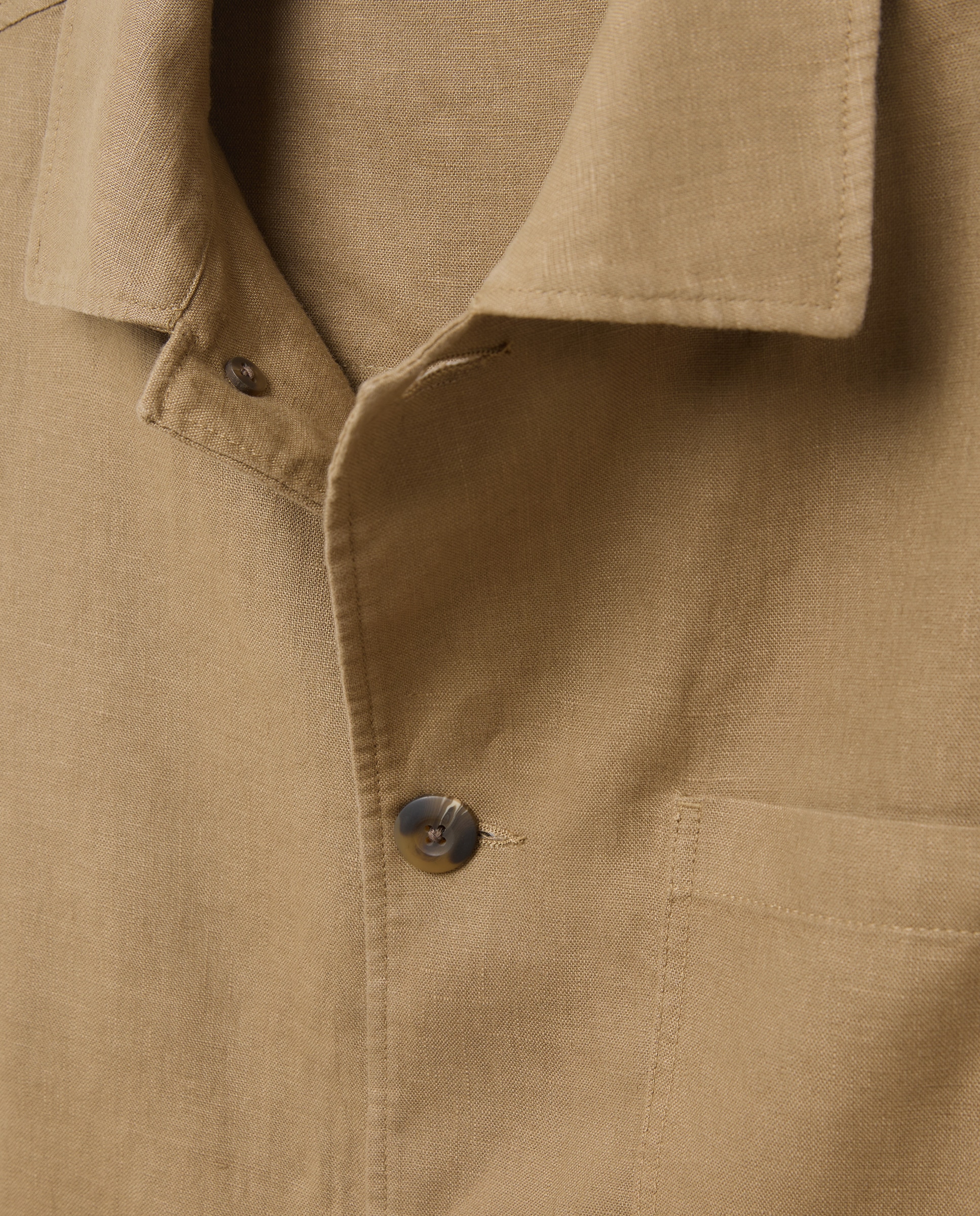 Casaco Worker de Linho Amarelo-6