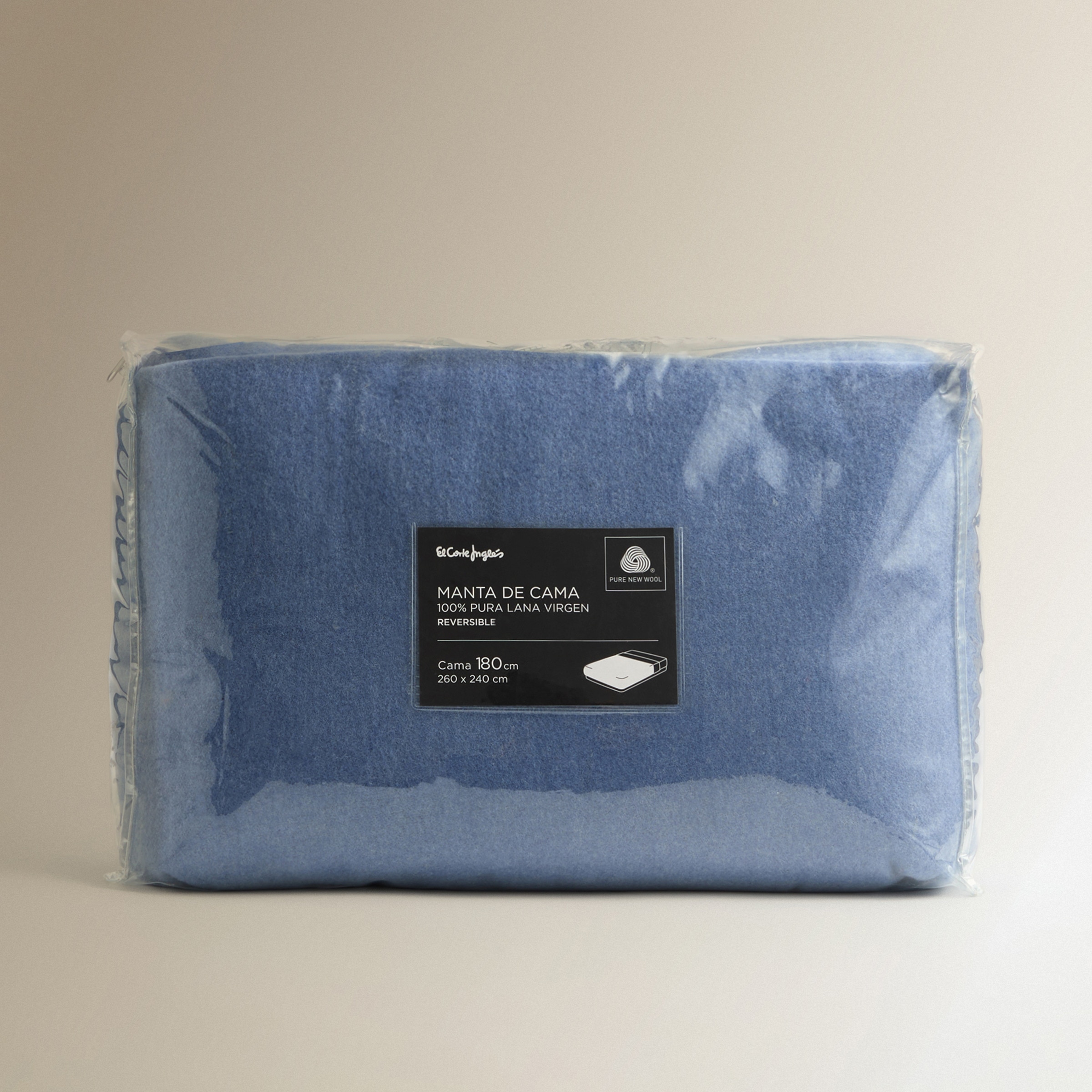 Manta Pura Lã Virgem Princess Azul-5