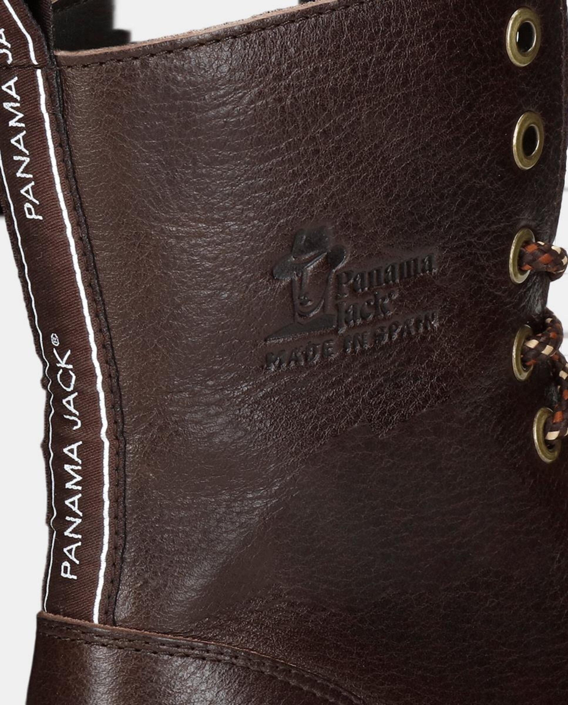 Botas em Pele e com Forro de Goretex Castanho-escuro-7