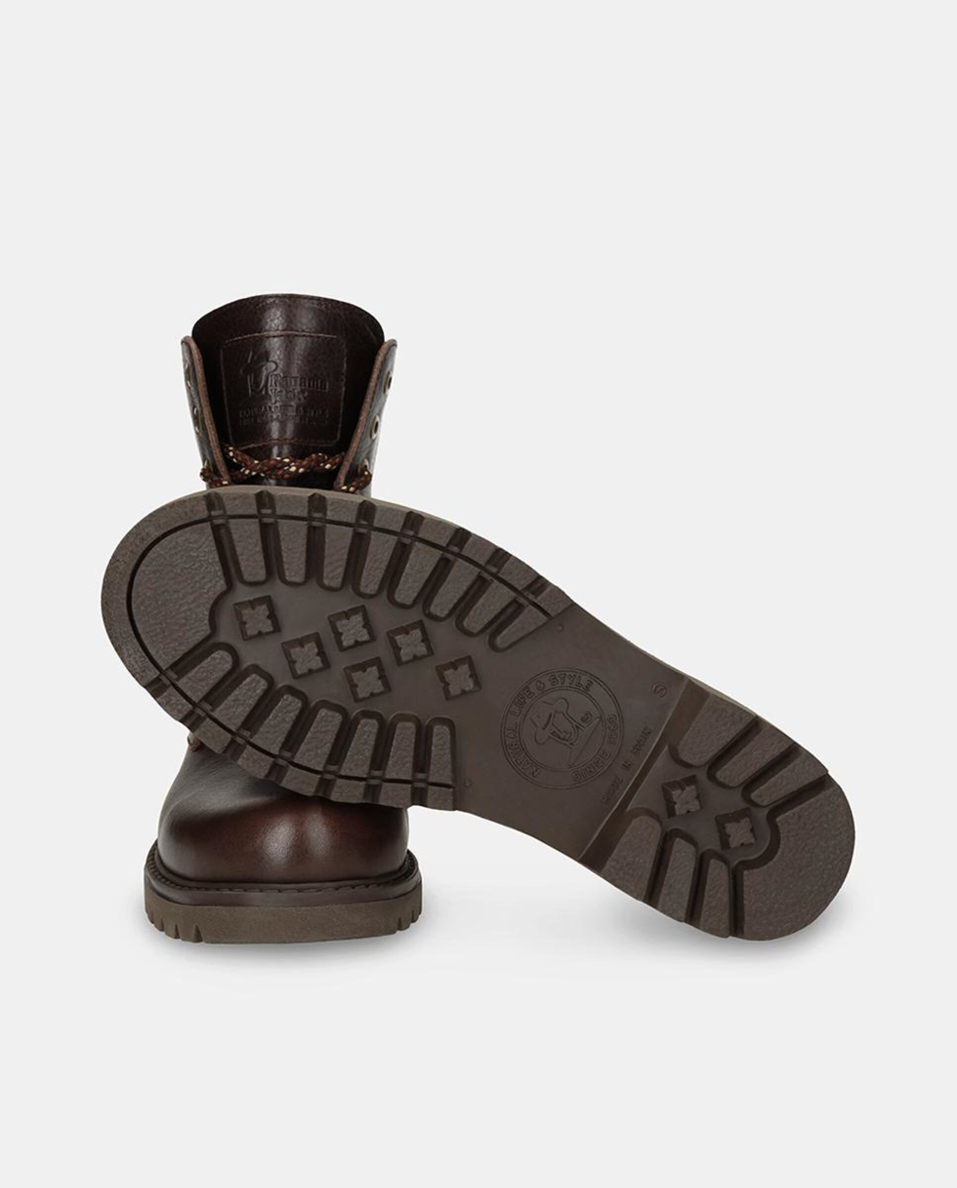 Botas em Pele e com Forro de Goretex Castanho-escuro-4