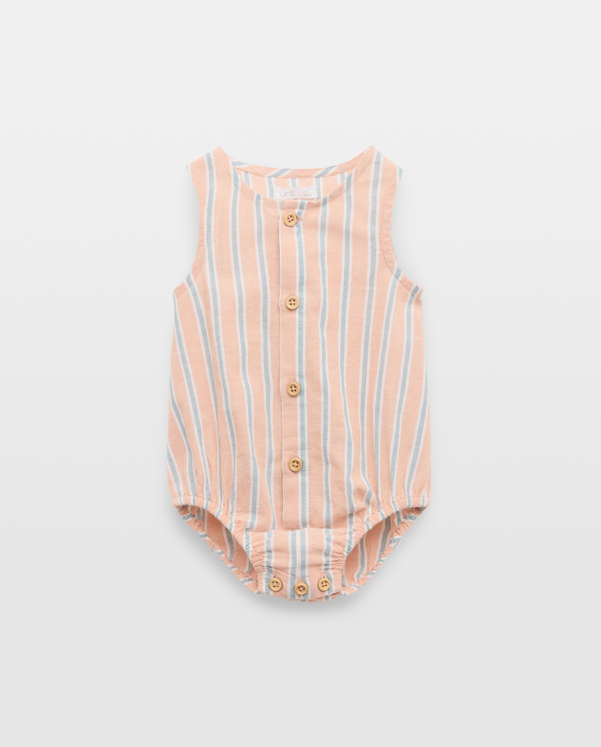 Imagen 0 de Ranita de recién nacido rayas lino