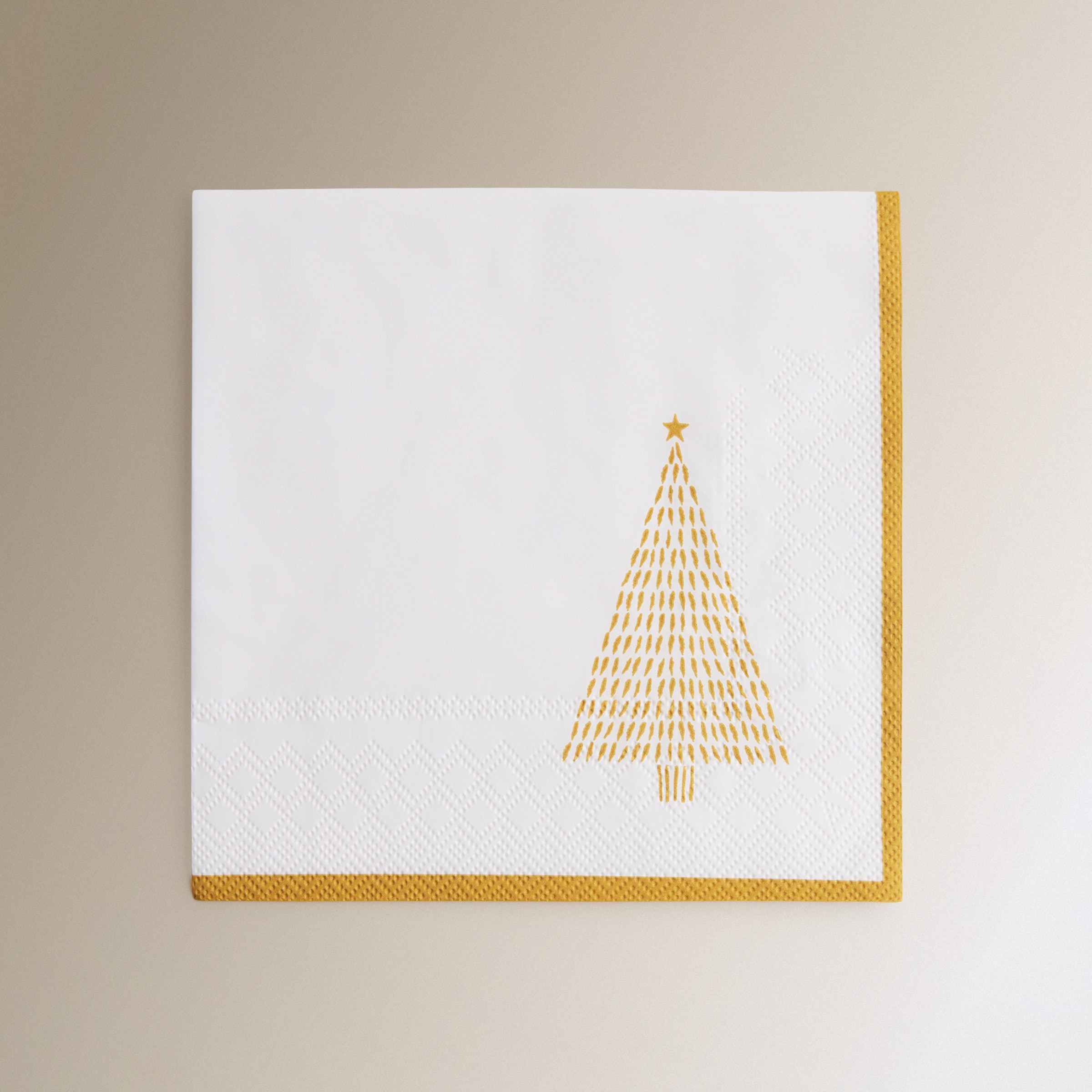 Pack de 20 Guardanapos Natalícios Neta de Papel Ouro-1