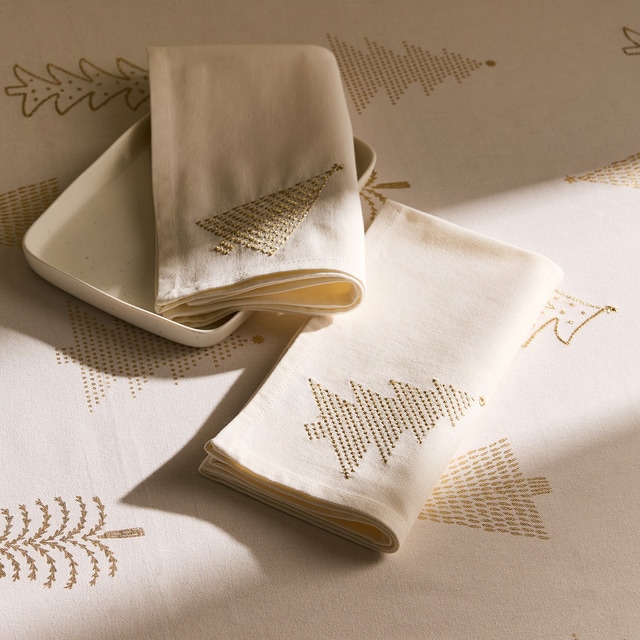 Imagen 0 de Set 2 servilletas navideñas algodón Neta El Corte Inglés