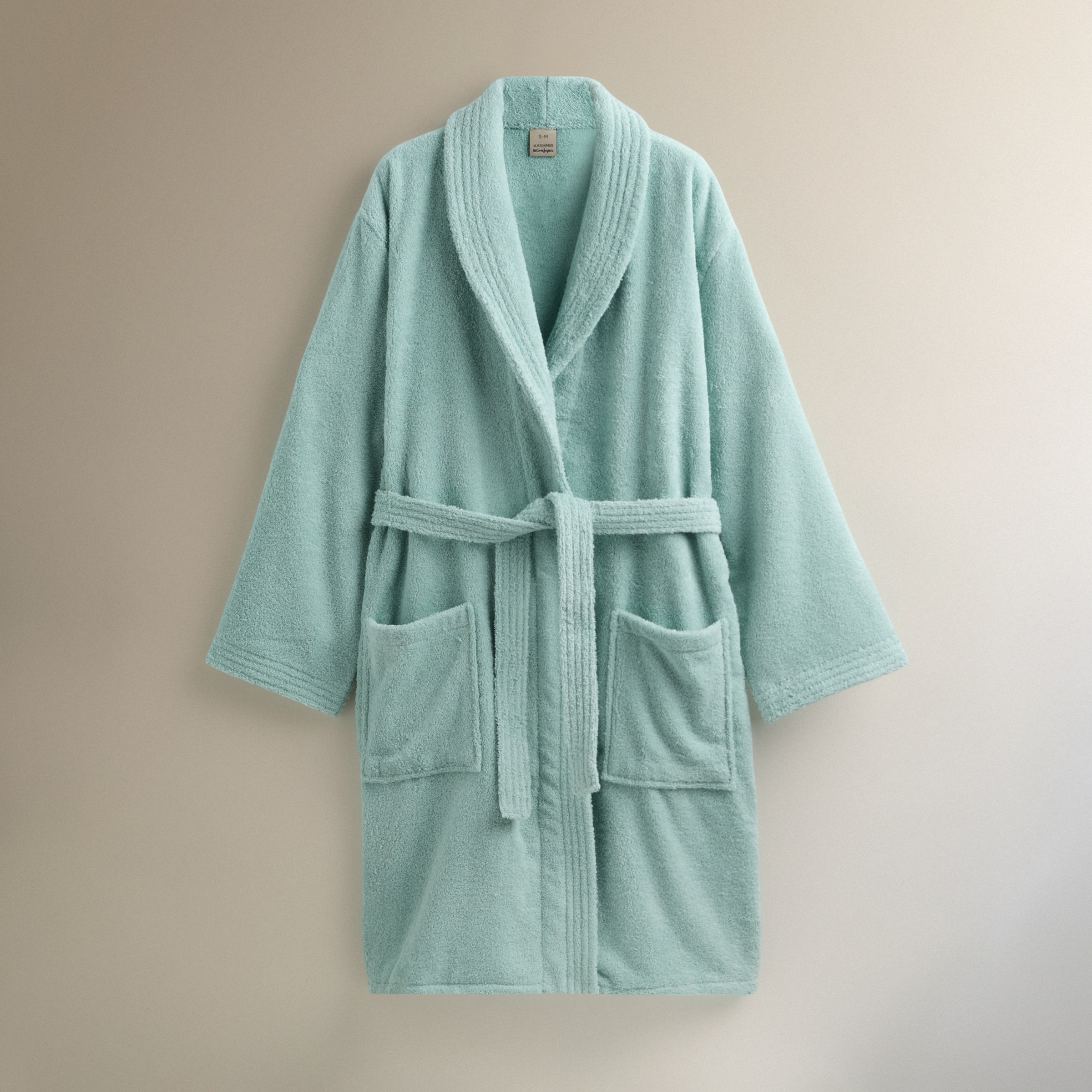 Albornoz con solapa algodón 450 gr/m2 Kashmir El Corte Inglés Azul-2