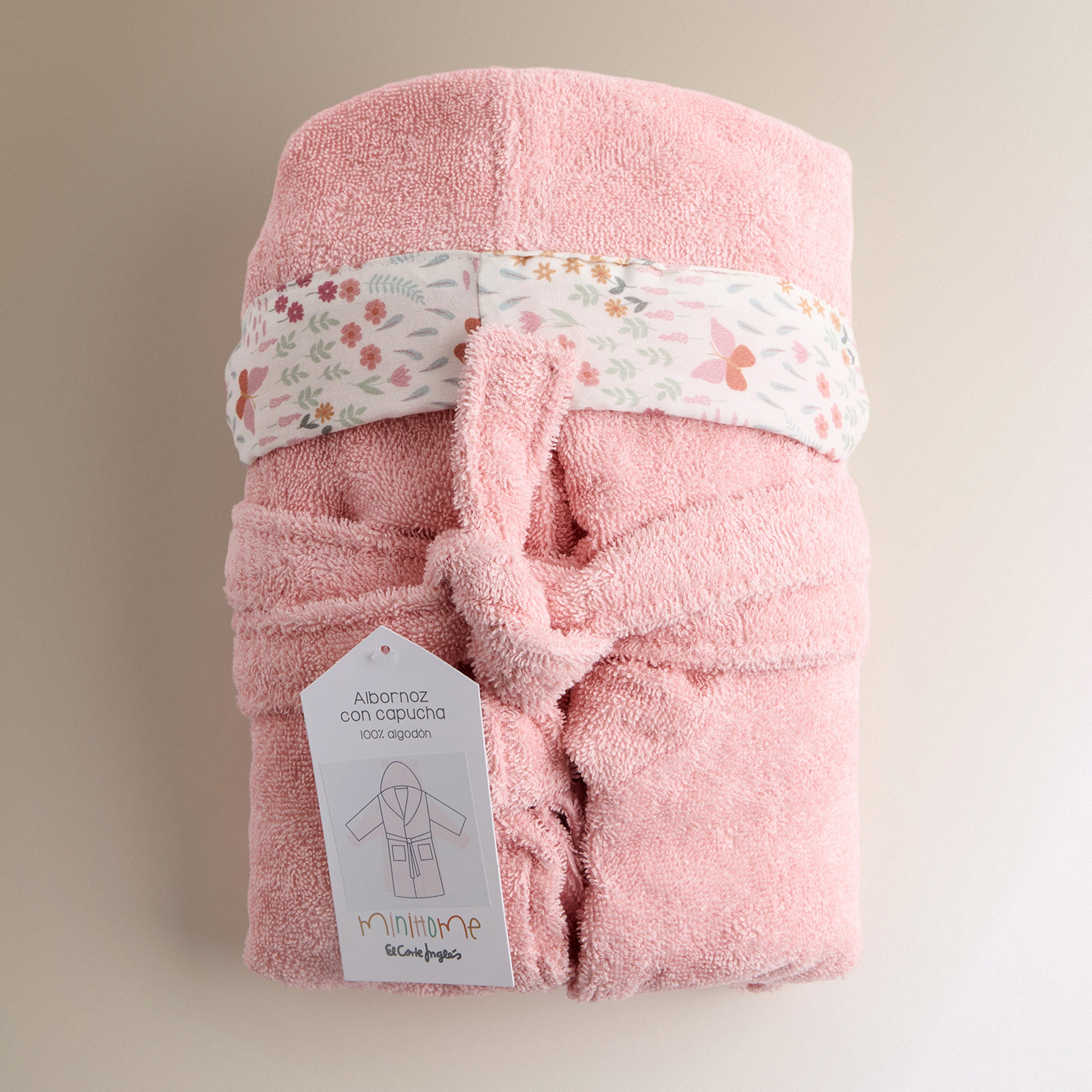 Albornoz infantil algodón 360 gr/m2 Hortense Rosa-5