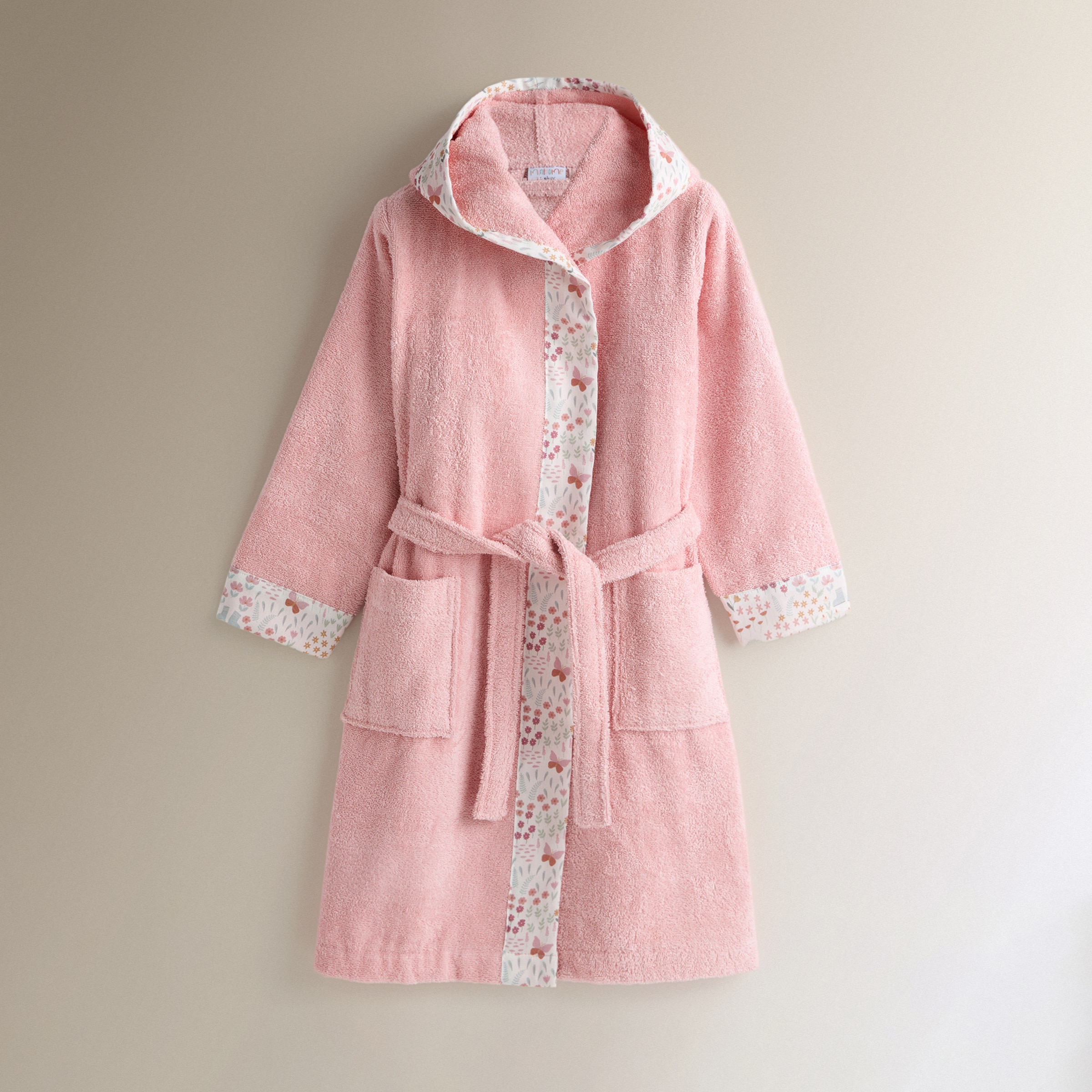 Albornoz infantil algodón 360 gr/m2 Hortense Rosa-2