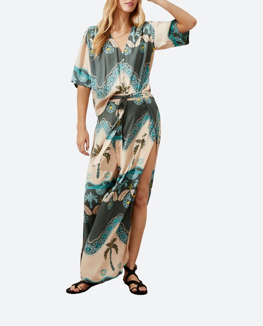 Imagen 0 de Pantalón recto pijamero de mujer