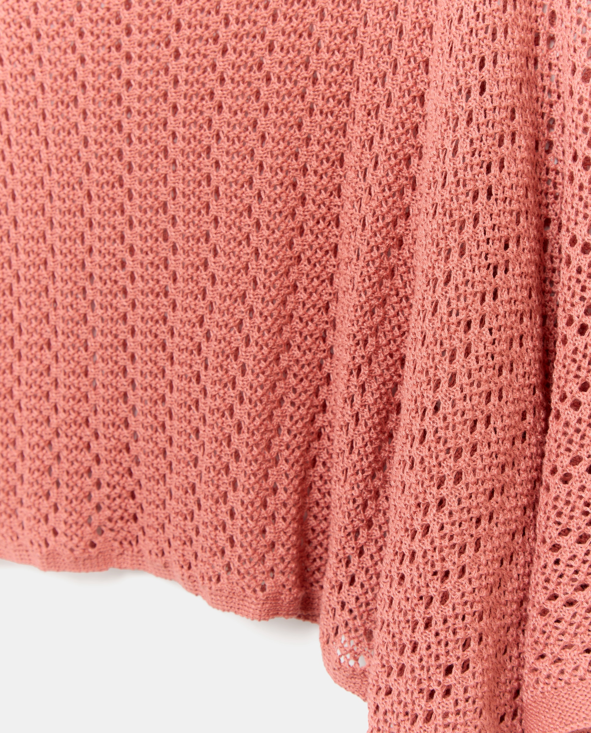 Capa Rendilhada de Tricot 230 Rosa Escuro-3