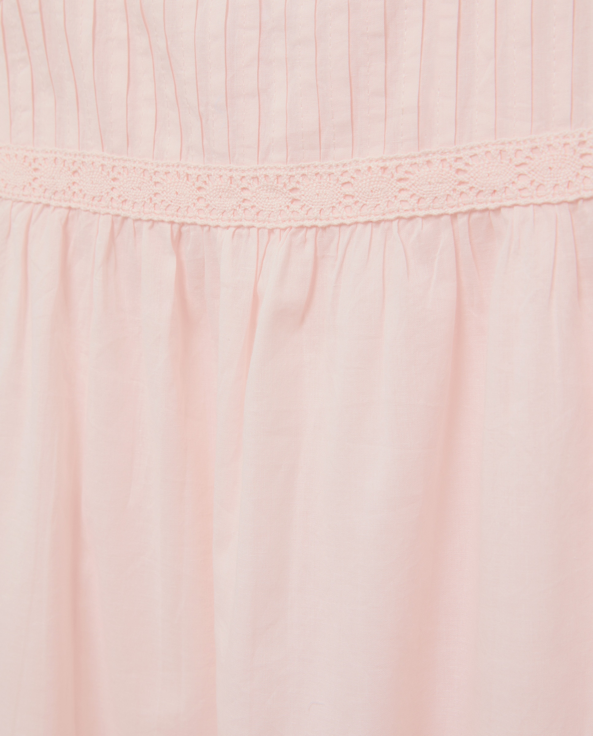 Camisón mujer algodón tirantes lace Rosa claro-4