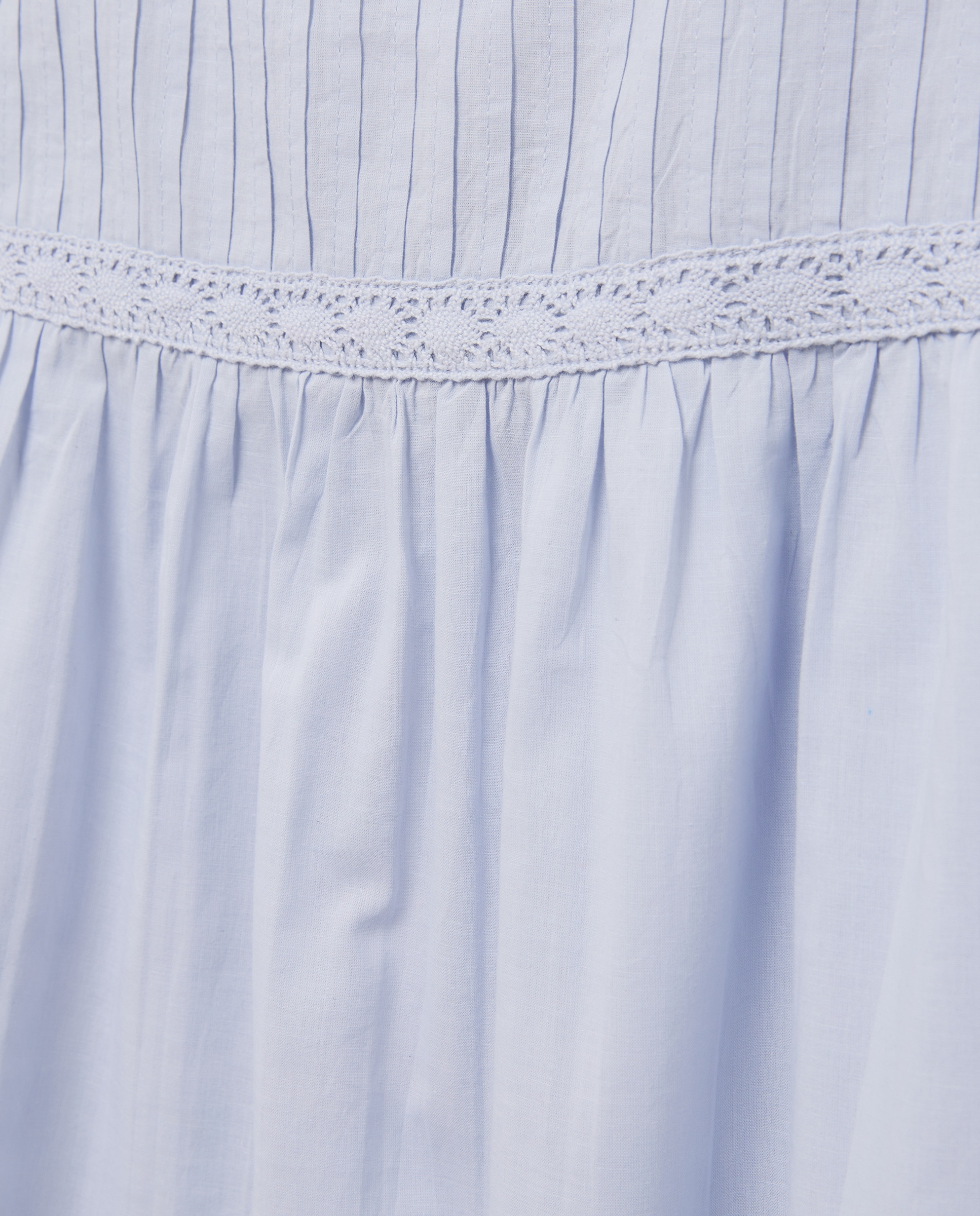 Camisón mujer algodón tirantes lace 410 Azul claro-4