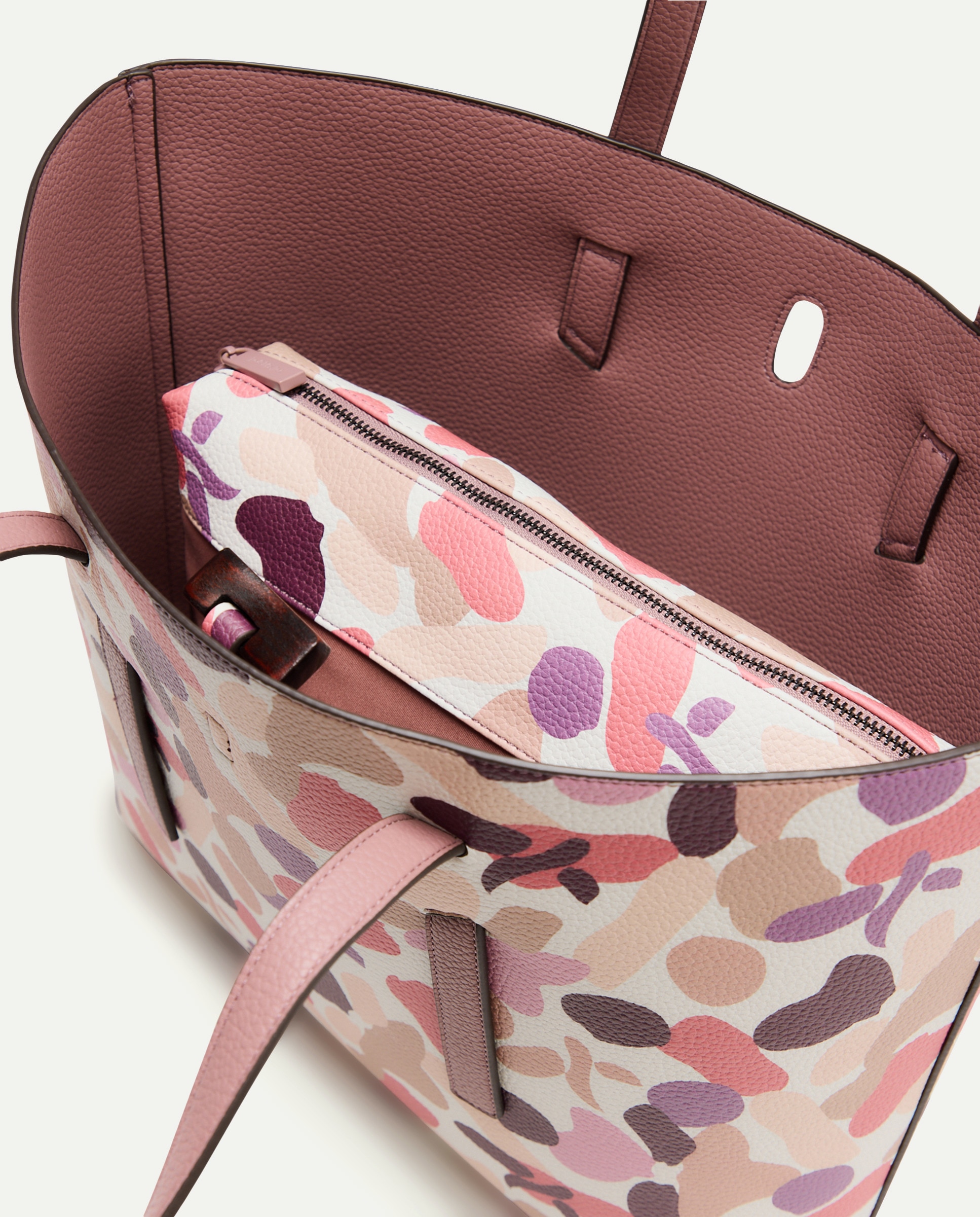 Mala Shopper com Alça Estampada Rosa-5