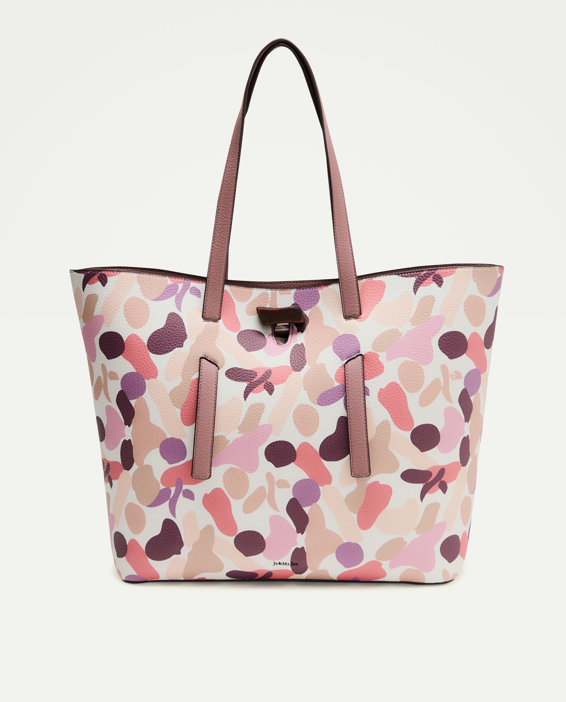 Mala Shopper com Alça Estampada Rosa-1