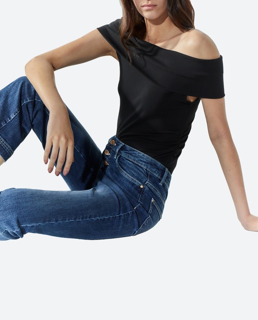 Imagen 0 de Camiseta de mujer manga corta escote Bardot