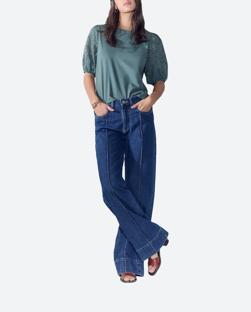 Imagen 0 de Camiseta de mujer manga corta cuello caja