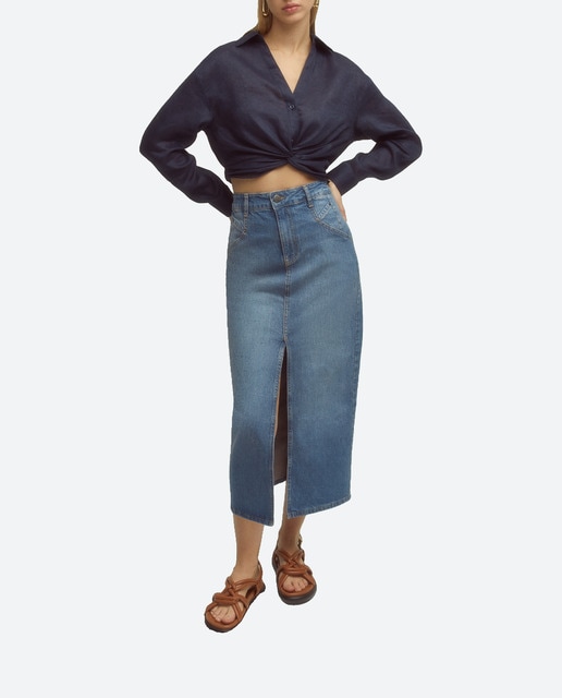 Imagen 0 de Blusa de manga larga cruzada