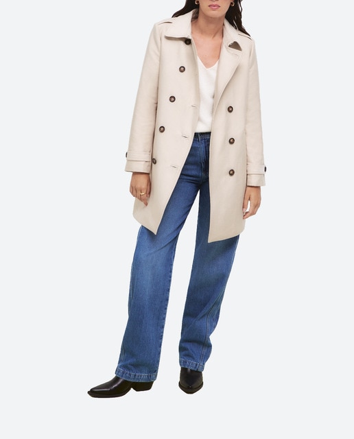 Imagen 0 de Gabardina de mujer clásica con cinturón