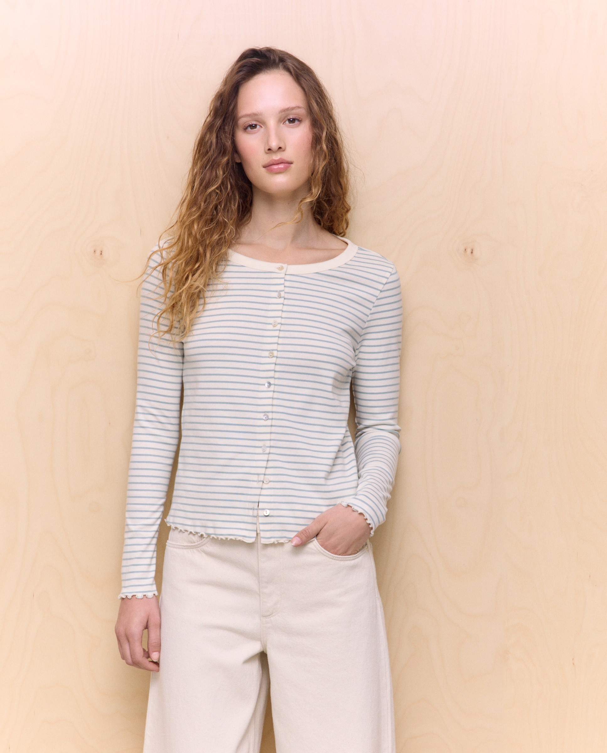 Camisola de Manga Comprida Estampada Verde-1