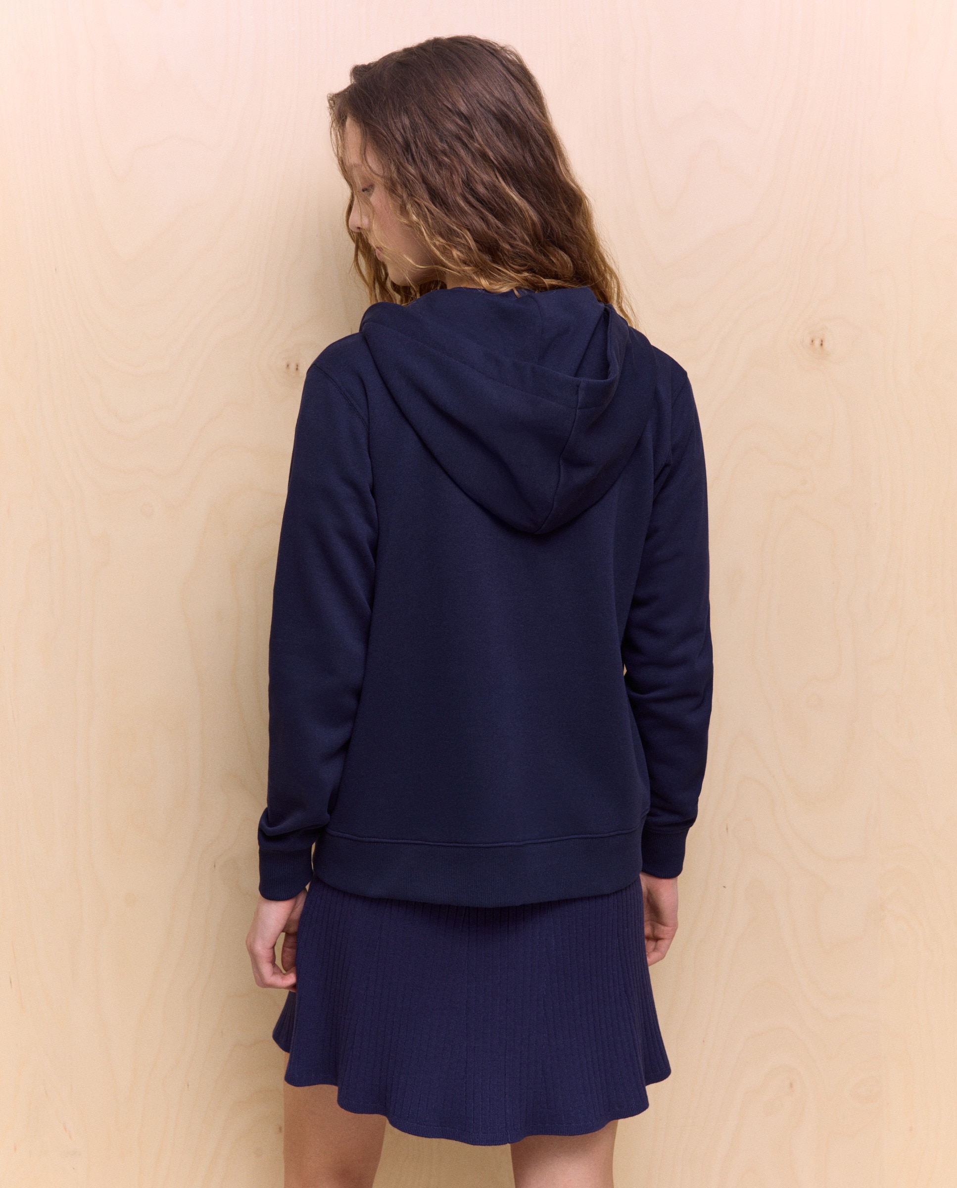 Sweatshirt de Algodão Estampada Azul-marinho-3