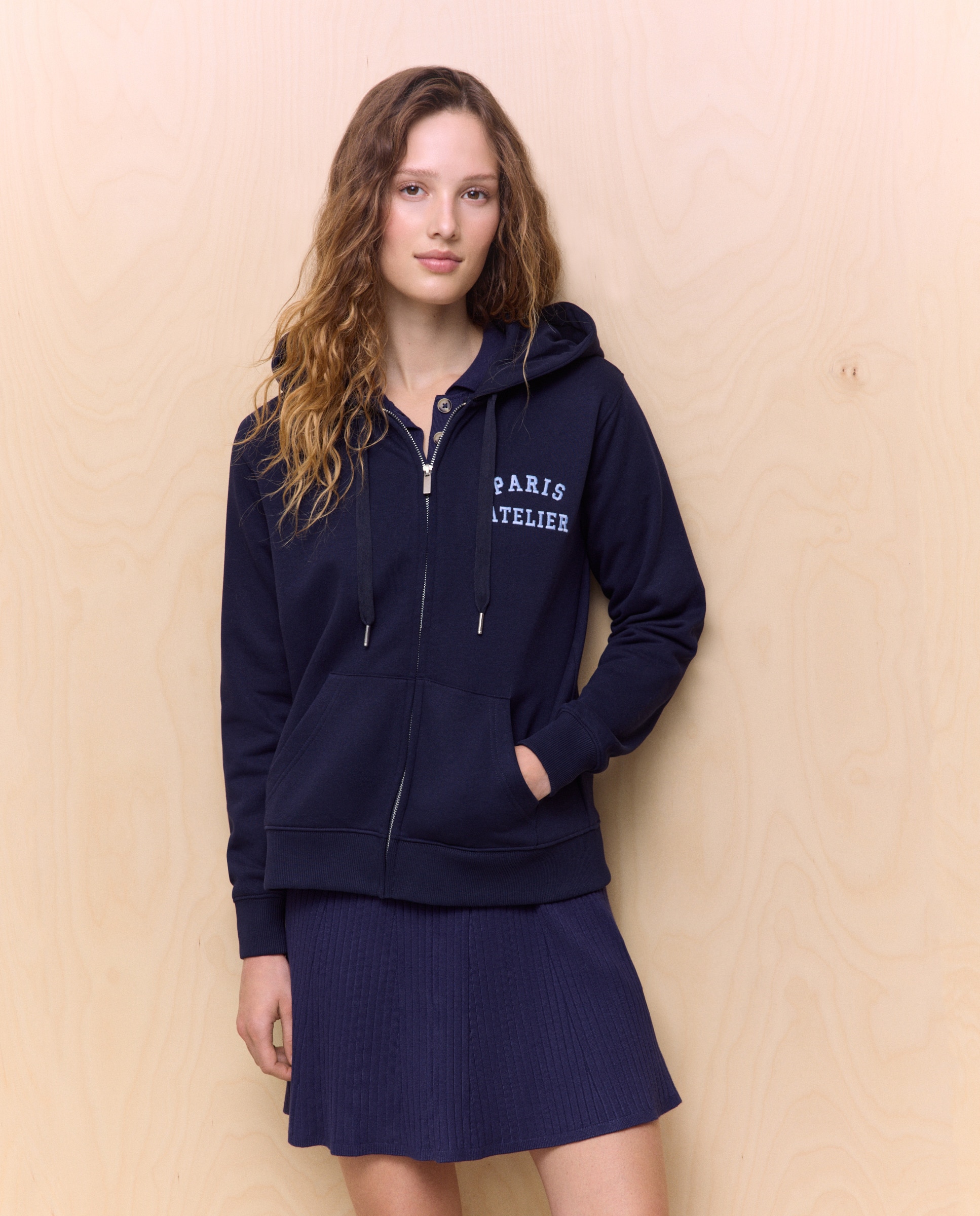 Sweatshirt de Algodão Estampada Azul-marinho-4
