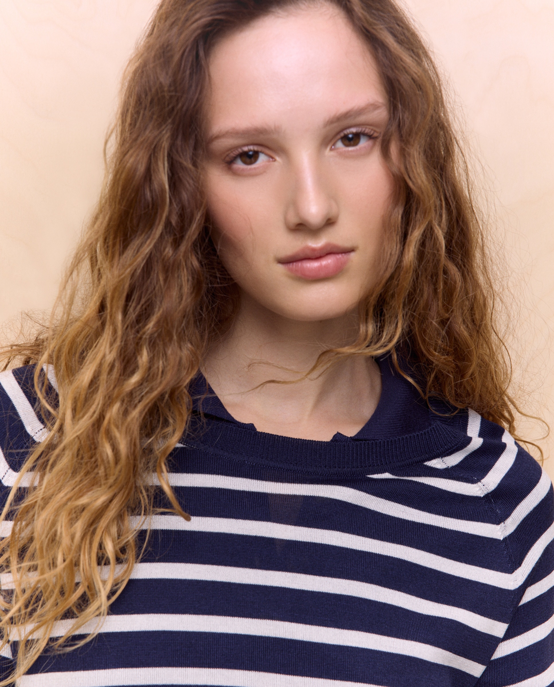 Camisola de Malha de Viscose Lisa Azul-4